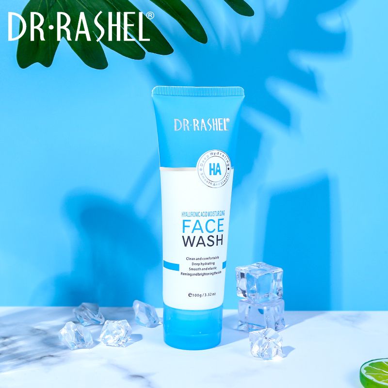 Dr Rashel Hyaluronic Acid Moisturizing Face Wash can wash away dirt, oil, and makeup residue, unclog the skin pores, and make the skin completely clean. 100g