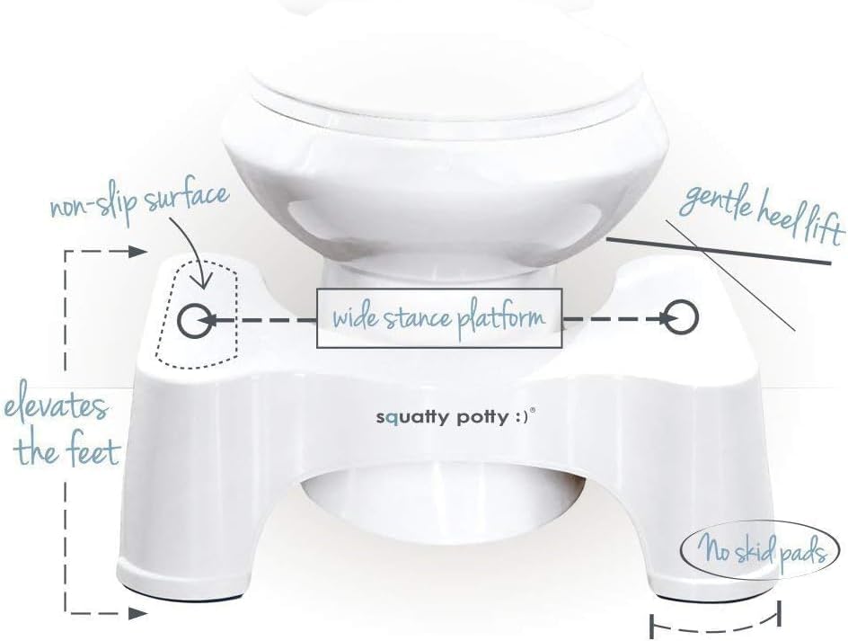 Squatty Potty Simple Bathroom Toilet Stool, Deep Purple 7", Ergonomic Stool – Posture-Enhancing Bathroom Footrest for Improved Digestion & Constipation Relief