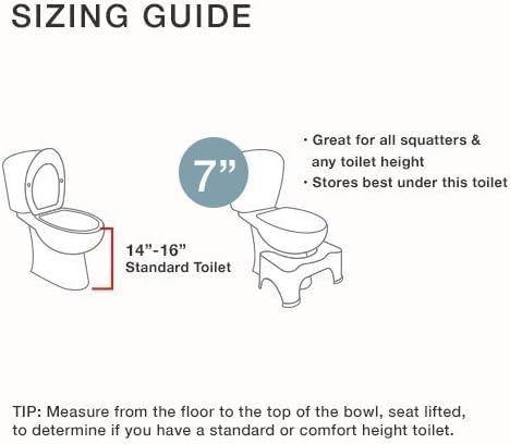 Squatty Potty Simple Bathroom Toilet Stool, Deep Purple 7", Ergonomic Stool – Posture-Enhancing Bathroom Footrest for Improved Digestion & Constipation Relief