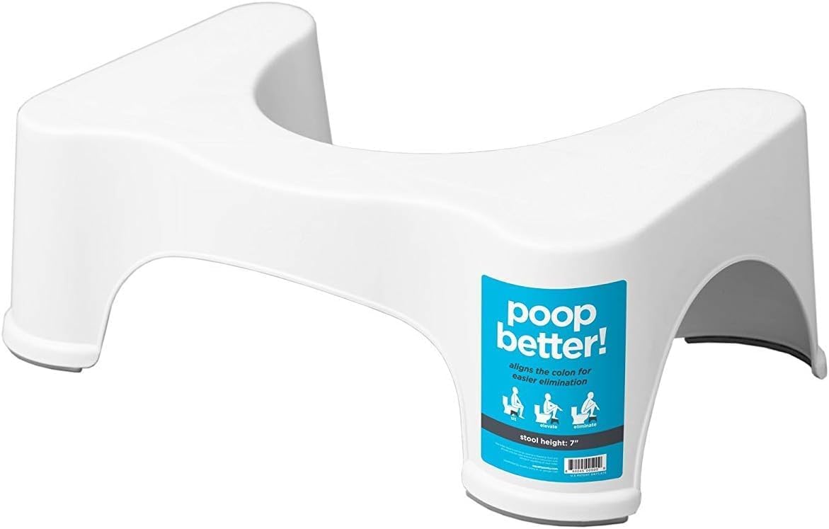 Squatty Potty Simple Bathroom Toilet Stool, Deep Purple 7", Ergonomic Stool – Posture-Enhancing Bathroom Footrest for Improved Digestion & Constipation Relief