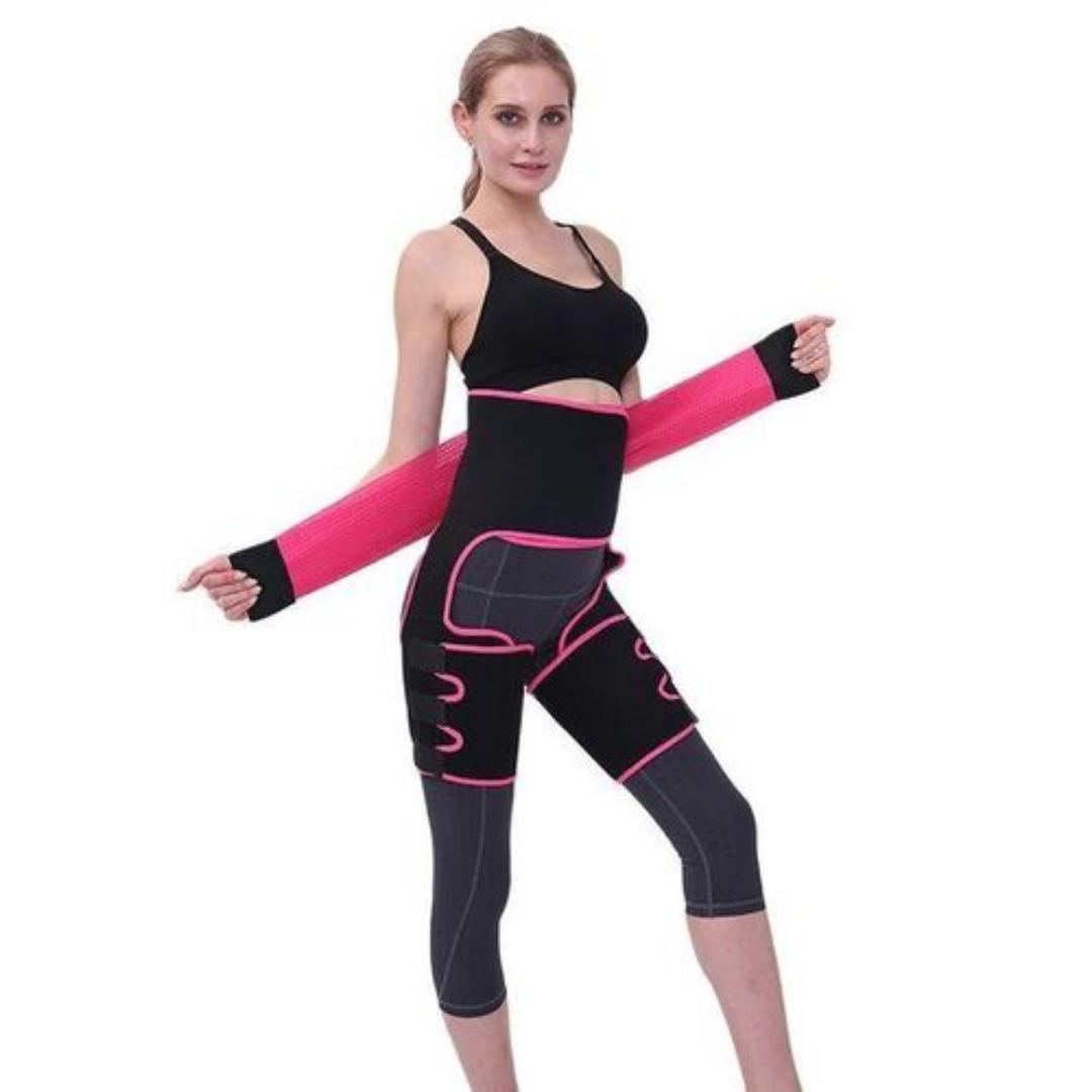 3 one body trainer Thigh trimmer, waist trainer, butt lifter. Available in black and pink as shown in the photo