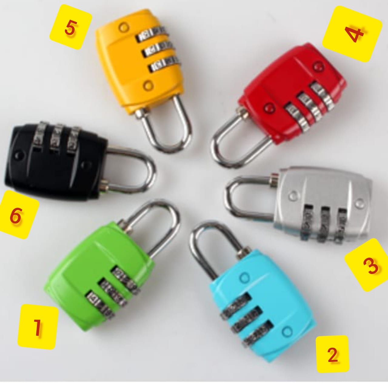 3 Digit Combinations Padlock Safe Cipher Lock Mini Combination Resettable Number for Suitcases Luggage Briefcases Computer Bags(Fresh Style,Bright Color)