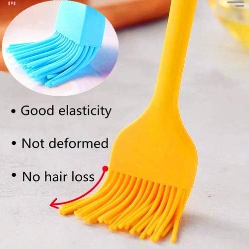 Heat Resistant Food Grade Basting Silicone Baking Oil Brush  for Nonstick Cookware Bakeware Tools | Cake | Pastry | Barbecue | Cooking | Dosa Tawa| Assorted Color