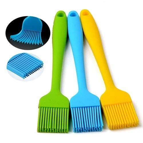 Heat Resistant Food Grade Basting Silicone Baking Oil Brush  for Nonstick Cookware Bakeware Tools | Cake | Pastry | Barbecue | Cooking | Dosa Tawa| Assorted Color