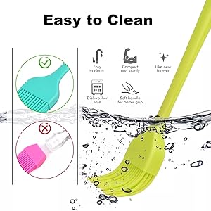 Heat Resistant Food Grade Basting Silicone Baking Oil Brush  for Nonstick Cookware Bakeware Tools | Cake | Pastry | Barbecue | Cooking | Dosa Tawa| Assorted Color