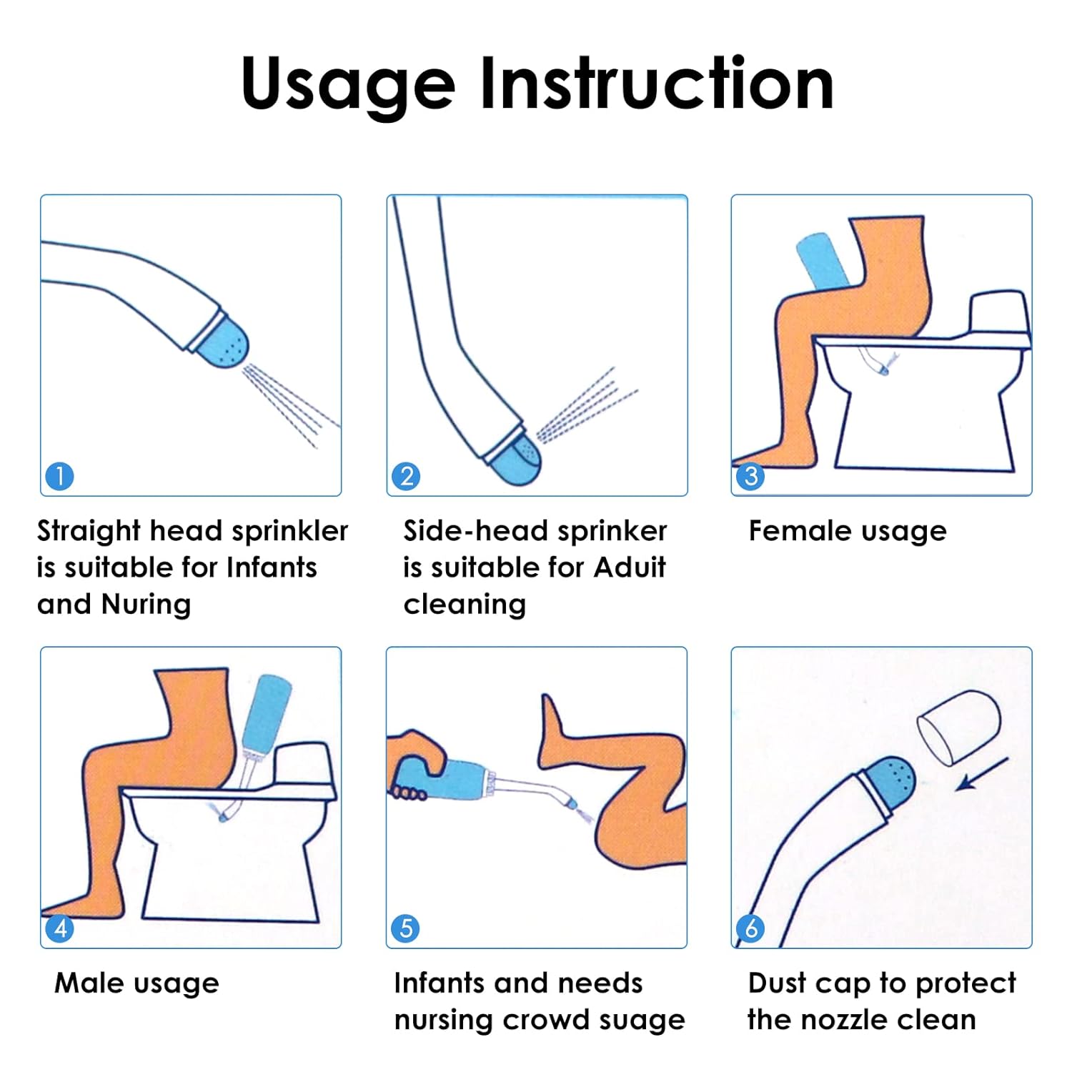 NEW Unisex Portable Travel Bidet with Bag, TPE Material Can Be Boiled, 17oz/500ml with 2 Sealing Rings, Essentials for Postpartum Perineal Care, Hemorrhoid Treatment, and Baby