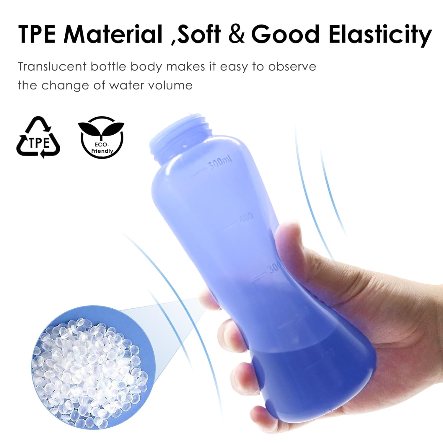 NEW Unisex Portable Travel Bidet with Bag, TPE Material Can Be Boiled, 17oz/500ml with 2 Sealing Rings, Essentials for Postpartum Perineal Care, Hemorrhoid Treatment, and Baby