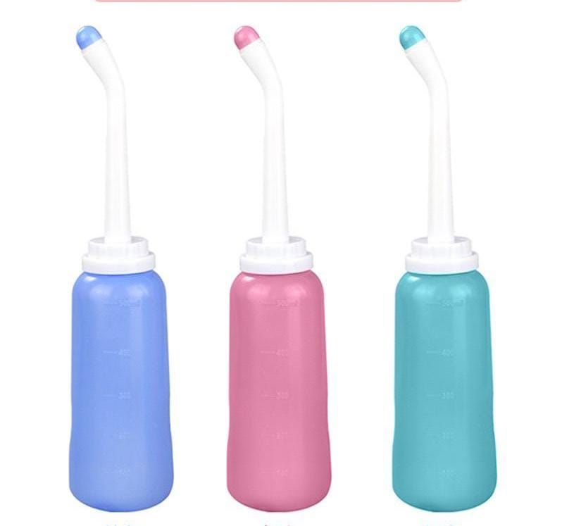 NEW Unisex Portable Travel Bidet with Bag, TPE Material Can Be Boiled, 17oz/500ml with 2 Sealing Rings, Essentials for Postpartum Perineal Care, Hemorrhoid Treatment, and Baby