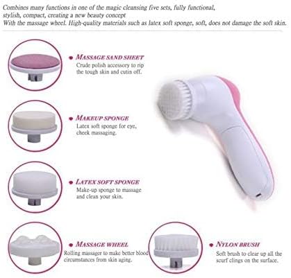 5 in 1 Electric Facial Cleansing Brush, Beauty Face Care Massager Facial Cleaner Massage Tool Suitable for Different Skin Types