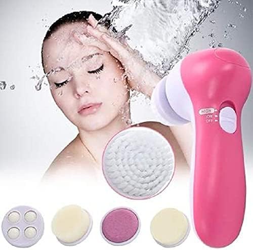 5 in 1 Electric Facial Cleansing Brush, Beauty Face Care Massager Facial Cleaner Massage Tool Suitable for Different Skin Types