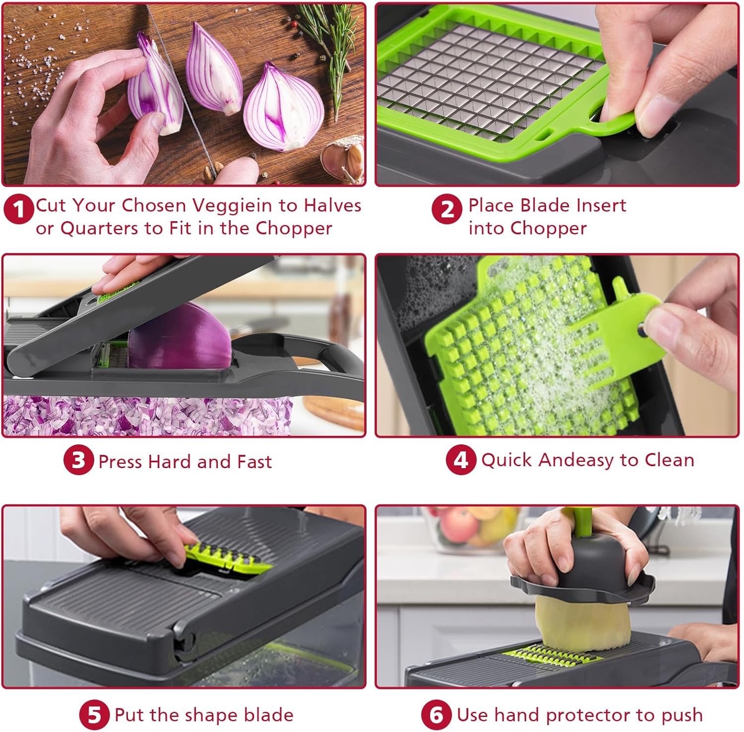 Vegetable Chopper, Pro Food Chopper, 14 in 1 Veggie Chopper,Onion Chopper, Mandoline Slicer, Kitchen Vegetable Slicer-Dicer Cutter, Vegetable Chopper With Container, salad-Garlic chopper
