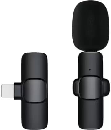 K8 Wireless Microphone, Digital Mini Portable Recording Clip Mic with Receiver for All Type-C Lightning for Vlogging Online Class, Zoom Call