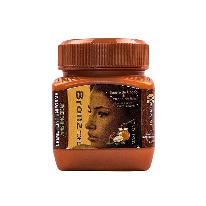 Introducing Bronz Tone Cocoa Butter Maxi Tone Cream, 125 mL – your ultimate solution for beautifully radiant skin. Experience the nourishing power of cocoa butter.