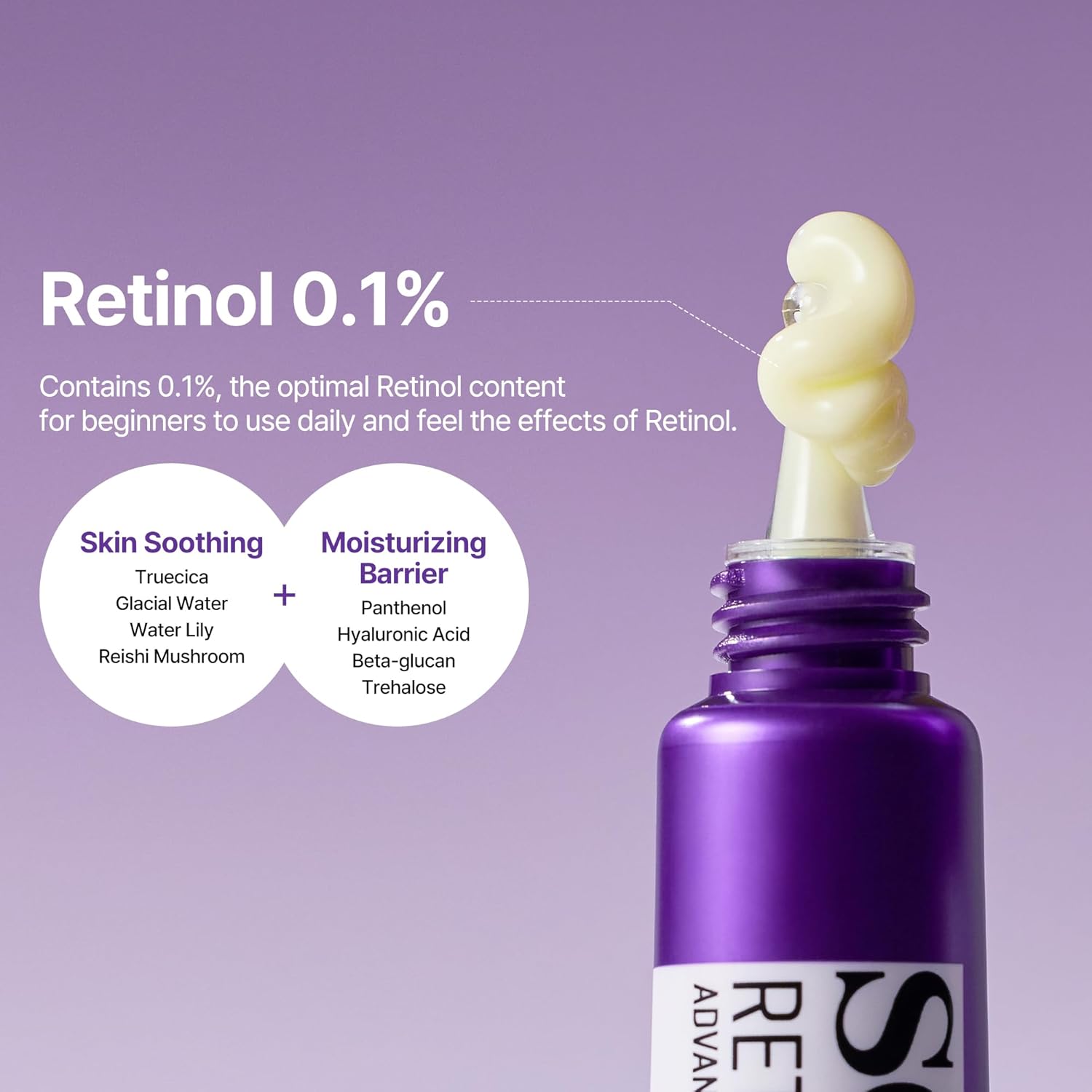 Some By Mi Retinol Intense Advance Triple Action Eye Cream with Niacinamide & Centella. Removes Dark Circles, Eye Wrinkles, Fine Lines, Prevent Pigmentations, Eye Spots, Firms, Smooths & Elasticity