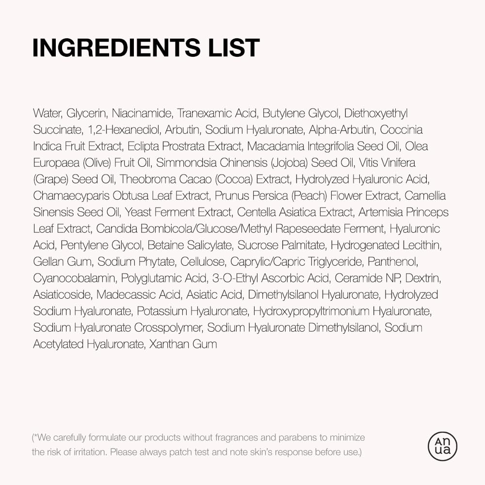 ANUA Niacinamide 10 + TXA 4 Serum, Hyaluronic Acid, Tranexamic acid, Vitamin B12, Facial Serum for Glass Skin, Clarifying, Radiant Complexion with Natural Color, Korean Skin Care