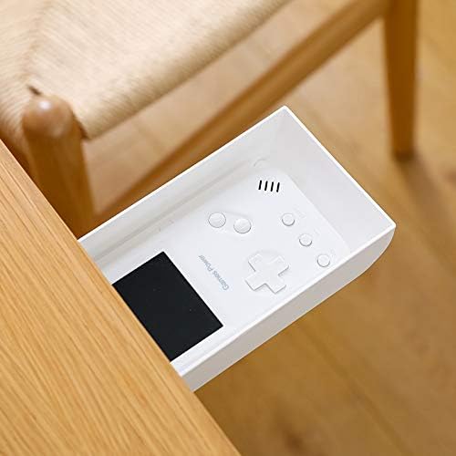 Hidden Storage Box Drawer Organizer Plastic Boxes Key Storage Holder Desk Accessories  Self-Adhesive Pencil Tray Drawer,Under Desk Holder Storage Box