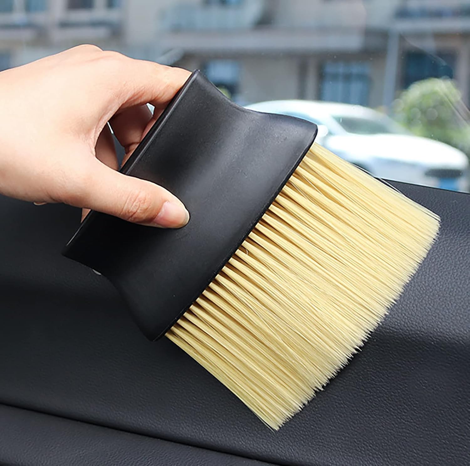 Car Air Vent Cleaning Soft Brush with Casing Car Interior Cleaning Tool Artificial Car Brush Car Crevice Dusting Car Detailing