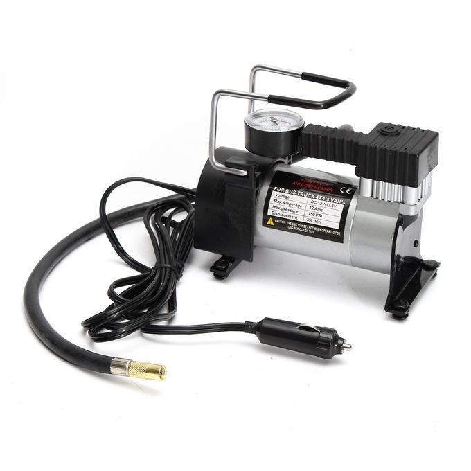 1 Cylinder Air Compressor/ Tyre Inflator.12V single cylinder car air pump car tire inflator, small size and portable. Come with 3 different air nozzles, suitable for cars