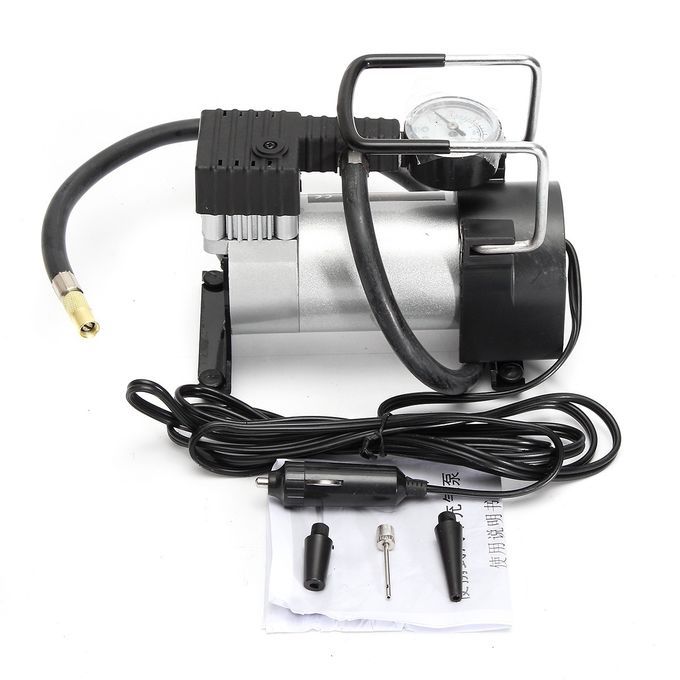 1 Cylinder Air Compressor/ Tyre Inflator.12V single cylinder car air pump car tire inflator, small size and portable. Come with 3 different air nozzles, suitable for cars