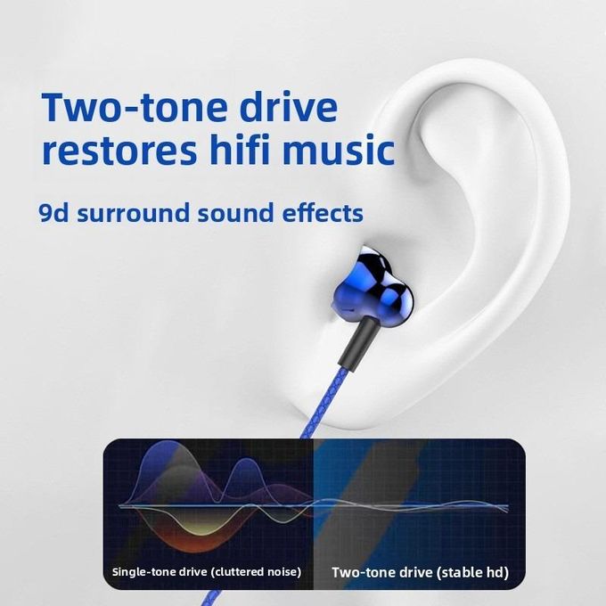 2025 New 3.5mm Wired Headphones In Ear Headset Wired Earphones with Microphone Bass Stereo Earbuds Sports In-line Control In-Ear Metal Subwoofer Earplugs With Mic For ANDROID Phones
