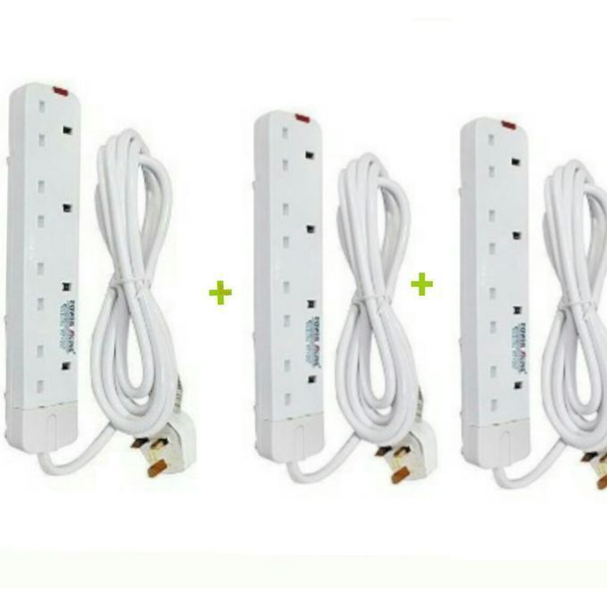 Power King Heavy Duty 4-way Power/Socket Extension Cable Charging Outlet extension cable