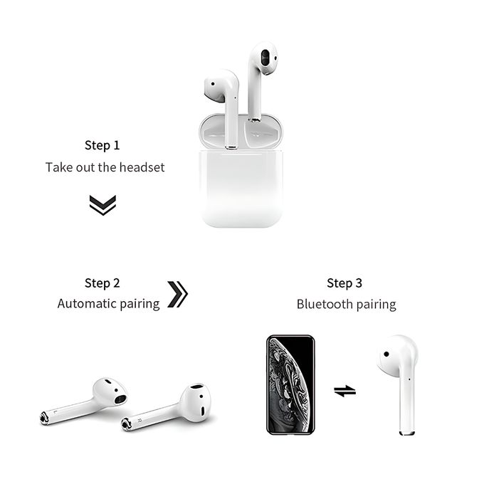 j i12 TWS Wireless Earphones Wireless earbuds Mini In-ear earpods bluetooth Touch Control earphone Touch Key for smart ios Android For iPhone Android phones