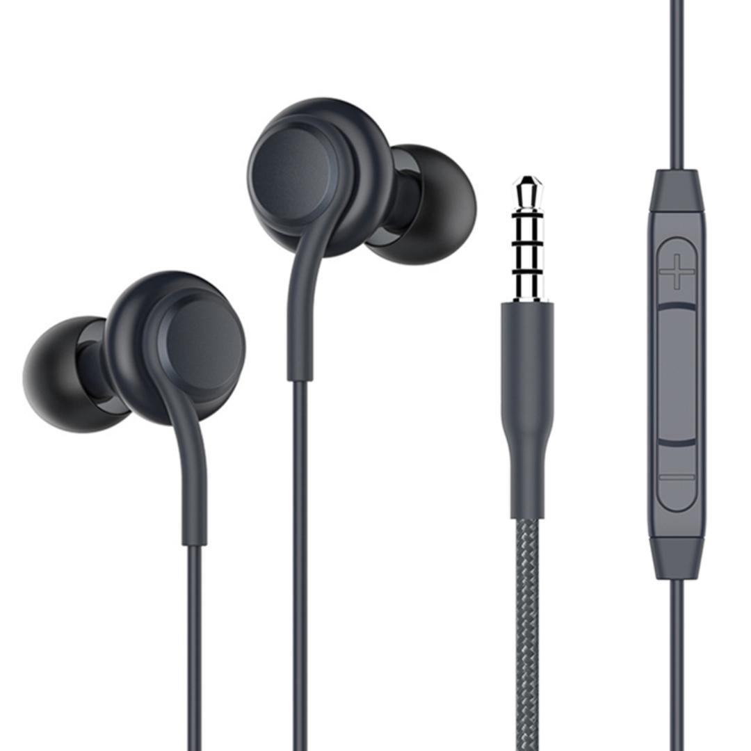 Top Sale Wired Earphones Running Sport Earphones 3.5mm Earbuds Noise isolating In-Ear Metal Subwoofer Earplugs With Mic For All Phones