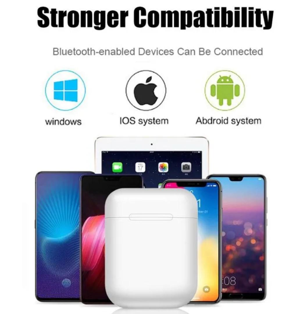 Bluetooth Earphone i12 5.0 Wireless Bluetooth Earphones Headset Airpods Earpod Pod