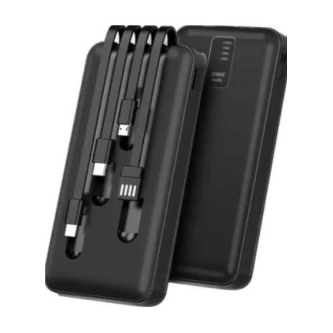 JRechargeable 20000mAh Mobile Power Bank Mobile Powerbank With Built-In 3 In 1 Cable LED Display Fast Charging fast charging external battery charger