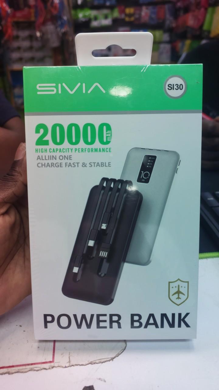 JRechargeable 20000mAh Mobile Power Bank Mobile Powerbank With Built-In 3 In 1 Cable LED Display Fast Charging fast charging external battery charger