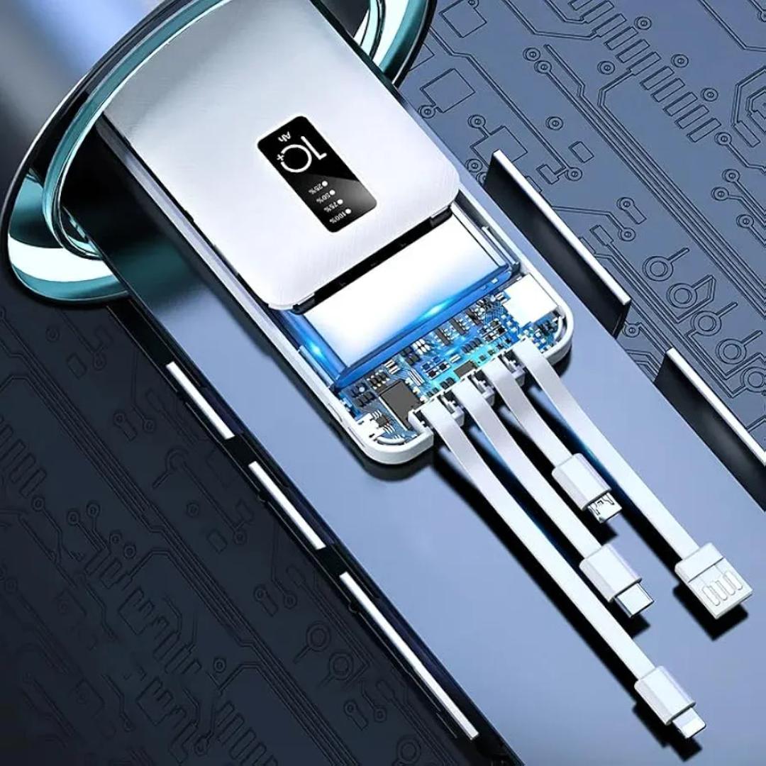 JRechargeable 20000mAh Mobile Power Bank Mobile Powerbank With Built-In 3 In 1 Cable LED Display Fast Charging fast charging external battery charger