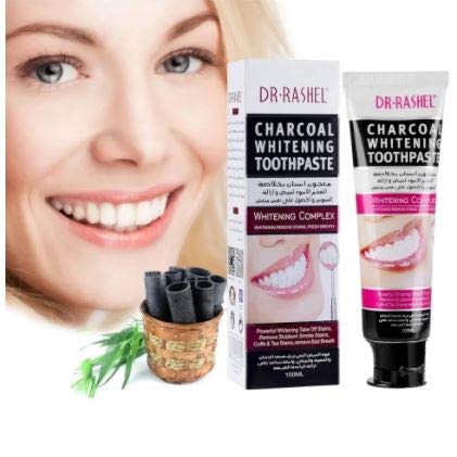 Dr. Rashel Charcoal Whitening Toothpaste Remove Stains Fresh Breath Smoke Coffee Tea Stains Teeth Brightening Complexion