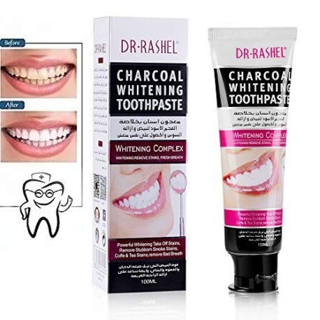 Dr. Rashel Charcoal Whitening Toothpaste Remove Stains Fresh Breath Smoke Coffee Tea Stains Teeth Brightening Complexion