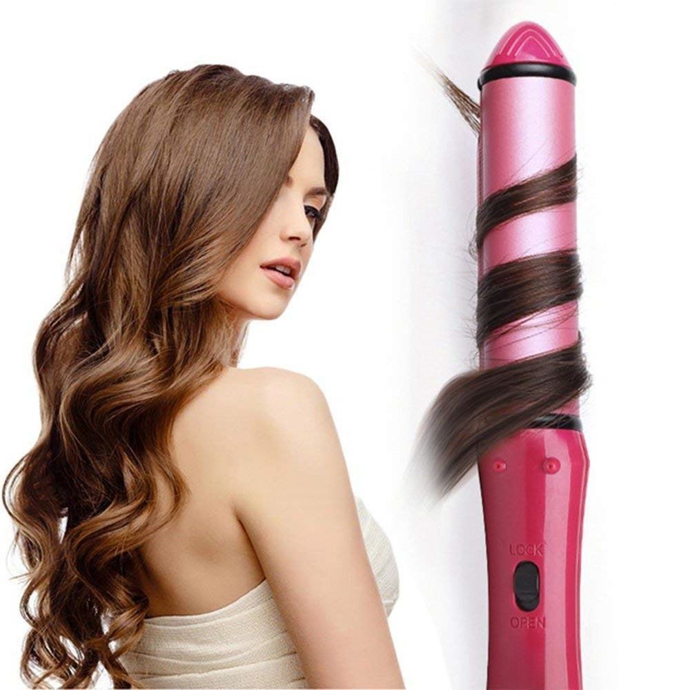 2 in 1 Hair Straightening and Curling Iron, Straightener, 2 In 1 Electic Hair Curl Iron Ceramic Straightener Wave Flat Wand Styling Roller Straighter Hairstyling LCD Curler Tongs Crimple