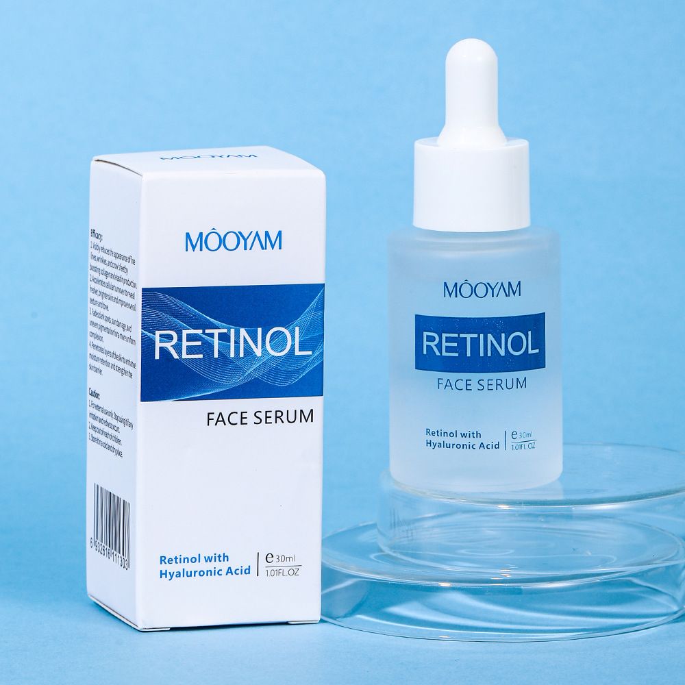 Retinol Anti-Wrinkle Essence With Hyaluronic Acid Facial Serum Fade Dark Spots Aging Face Lift Tightening Reduce Eye Finelines New - MOOYAM
