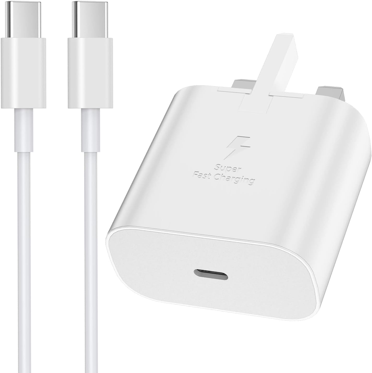 Samsung Galaxy Fast Charger 45W USB C Type C To C Full Wall Charger Super Fast Adapter Charger For Galaxy A07 A17 A06 A16 A15 5G A14 A13 A53 A54 A55 A06 A04s A05s A12 A52 S25 S24 S23 S22