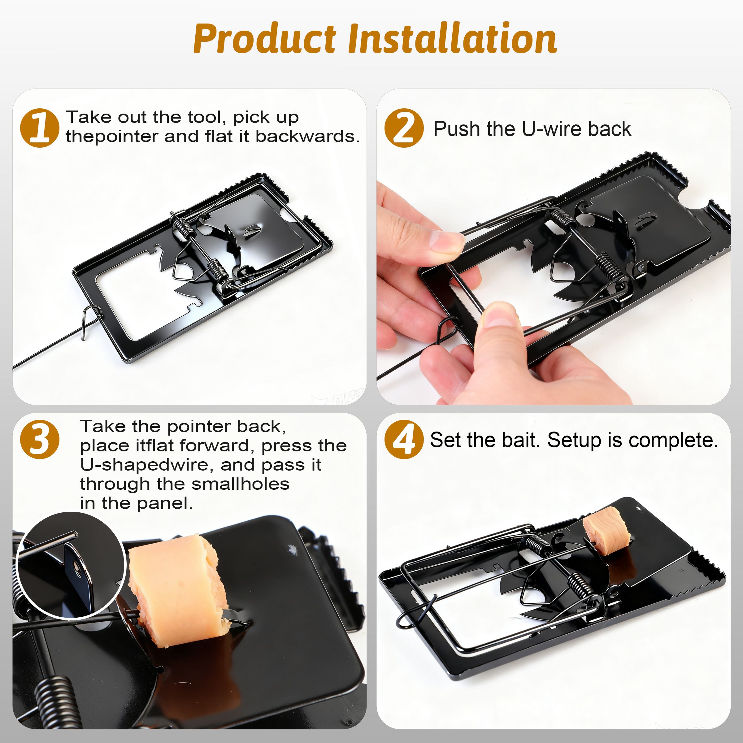 2pcs Mouse Traps Indoor for Home Mice Trap for House Best Mouse Trap Bucket Outdoor Gopher Chipmunk Mole Cat Snake Rat Mousetraps Trampas para Ratones