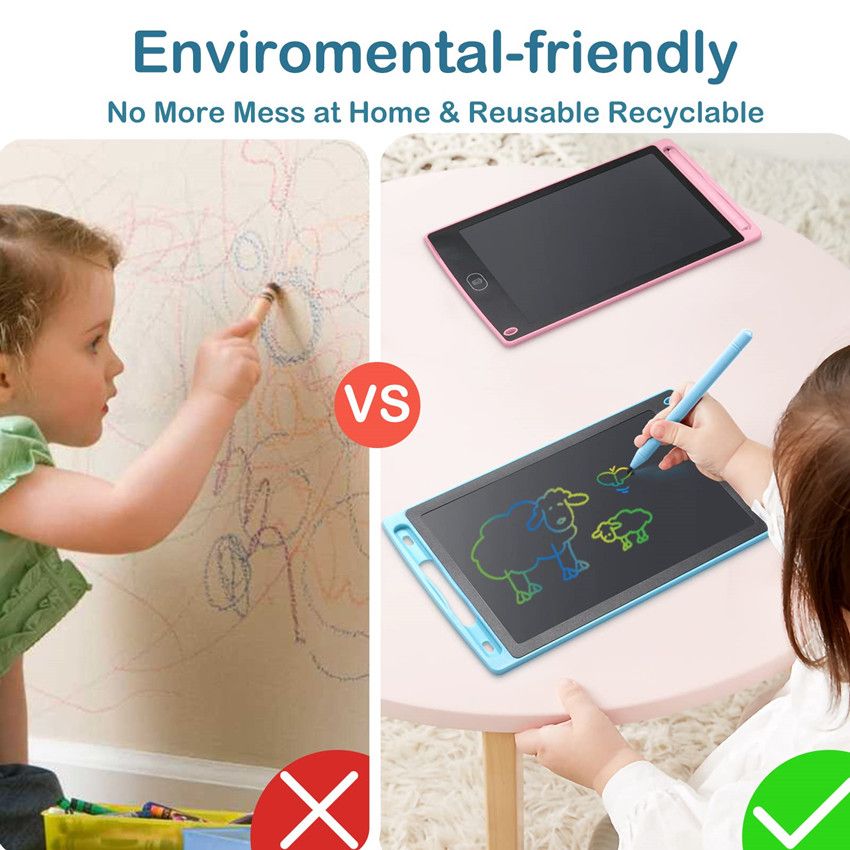 8.5inch LCD Writing Tablet Kids Erasable Colorful Drawing Board Graphic Electronic Writing Drawing Screen Doodle Board Children's Educational Toys