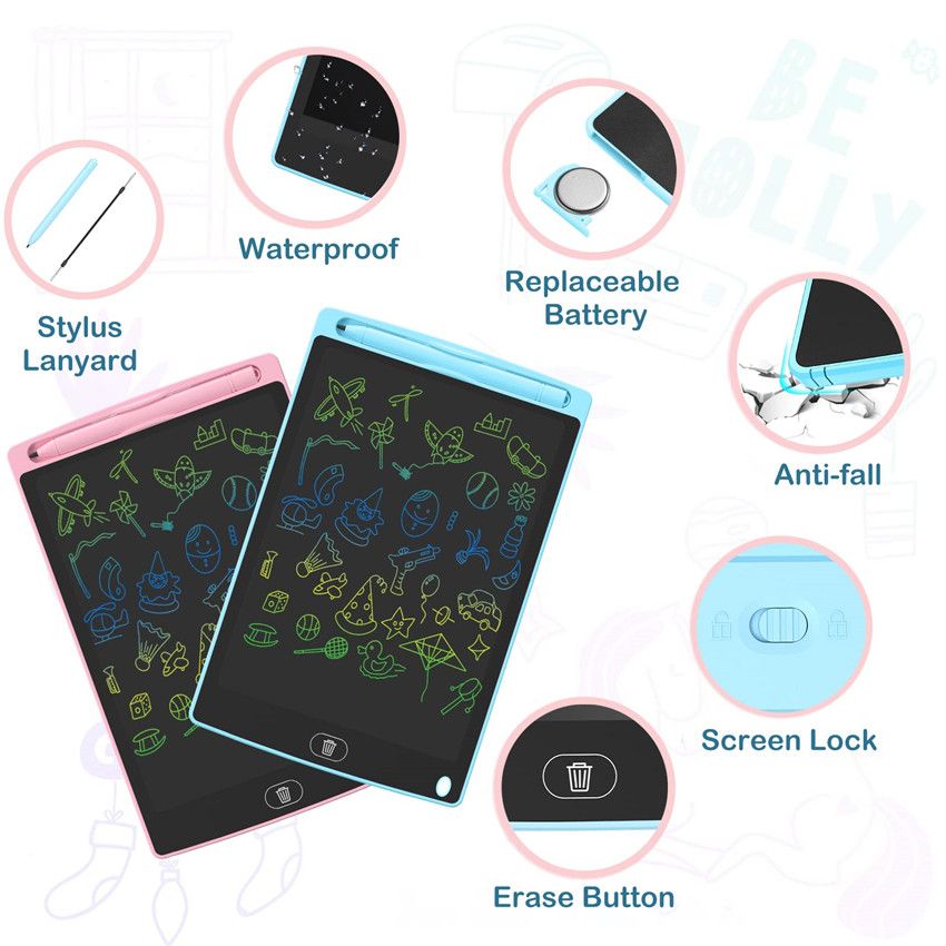 8.5inch LCD Writing Tablet Kids Erasable Colorful Drawing Board Graphic Electronic Writing Drawing Screen Doodle Board Children's Educational Toys