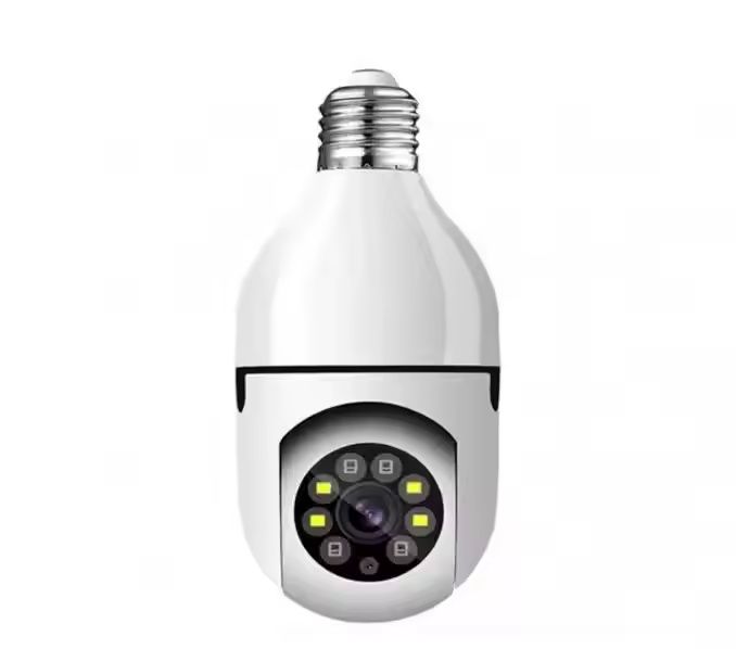 3MP 2.4G/5G Wi-Fi 1080P Bulb Surveillance Camera Home CCTV Hidden Cameras Real Night Vision Full Color Automatic Human Tracking Zoom Indoor Security Monitor Wi-Fi Camera