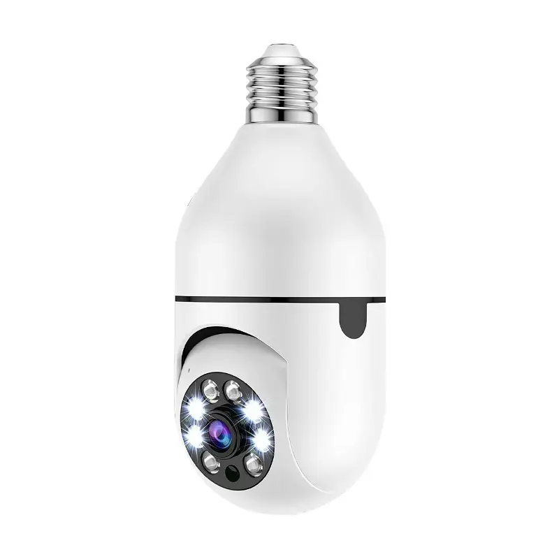 3MP 2.4G/5G Wi-Fi 1080P Bulb Surveillance Camera Home CCTV Hidden Cameras Real Night Vision Full Color Automatic Human Tracking Zoom Indoor Security Monitor Wi-Fi Camera