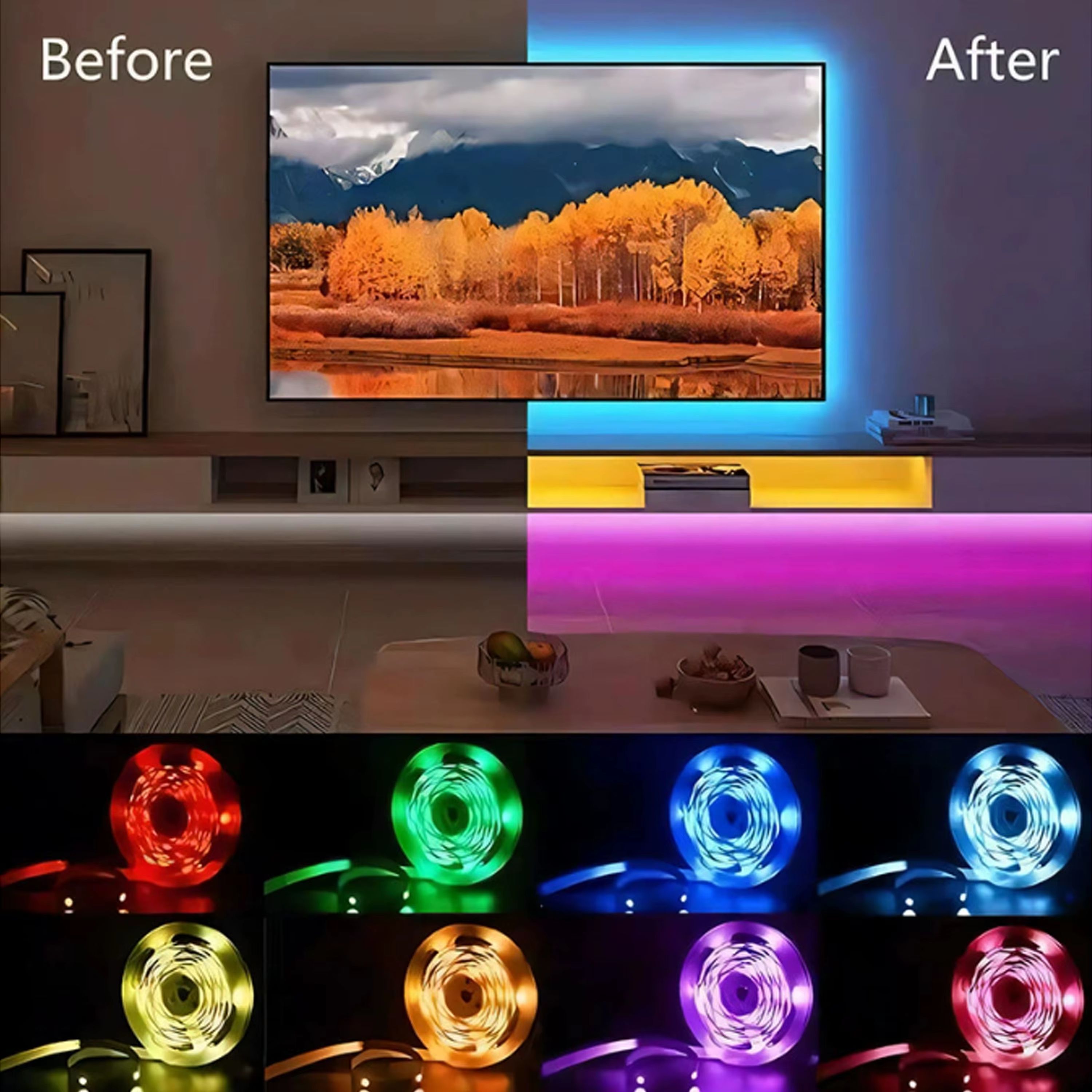 LED SMD 5m/Strip Snake Light For Decoration With 7 Colors..Bright colours: red, green, blue, white, cyan, orange, pink/ purple. Constant single colour mode Flash and fade multi-colour modes