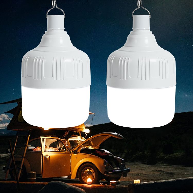 Chargeable reading lights + free charging cable Outdoor USB Rechargeable LED Lamp Bulbs Emergency Light 20W 40W 80W 150W Portable Hook Up Camping Lights Home Decor Night Light + free charging cable