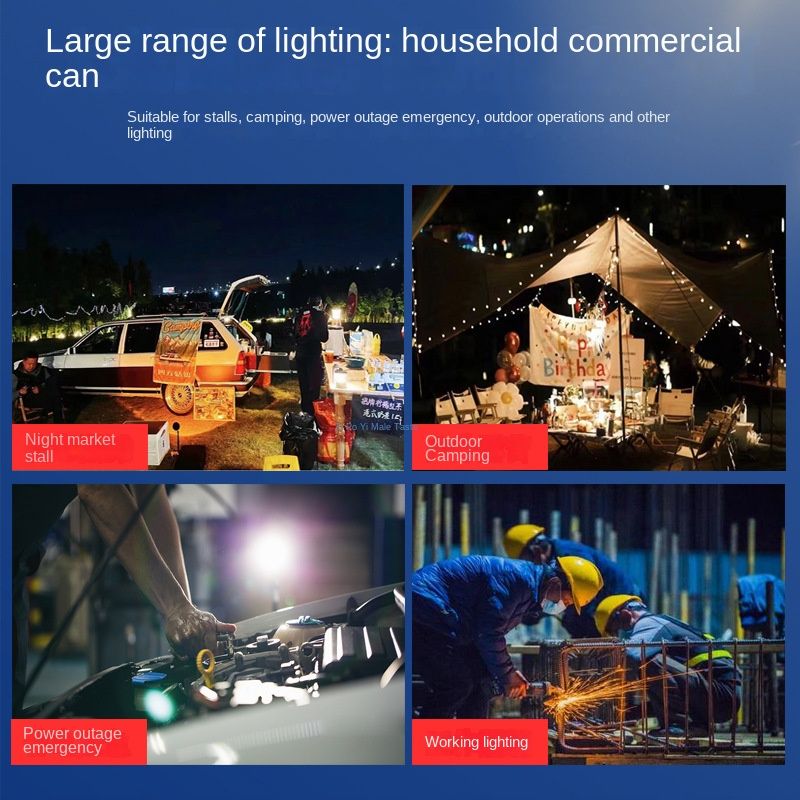 Chargeable reading lights + free charging cable Outdoor USB Rechargeable LED Lamp Bulbs Emergency Light 20W 40W 80W 150W Portable Hook Up Camping Lights Home Decor Night Light + free charging cable
