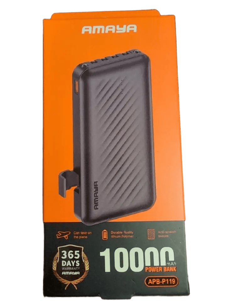 Amaya APB-P119 Power Bank 10000mAh POWER BANK WITH CHARGING CABLES
