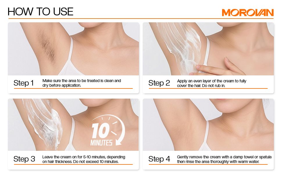 Hair Removal Cream Painless for Women Suitable for Unwanted Hair in Underarms Private Parts Bikini Area Flawless Depilatory Cream Gentle Formula for All Skin Types Shaving Creams