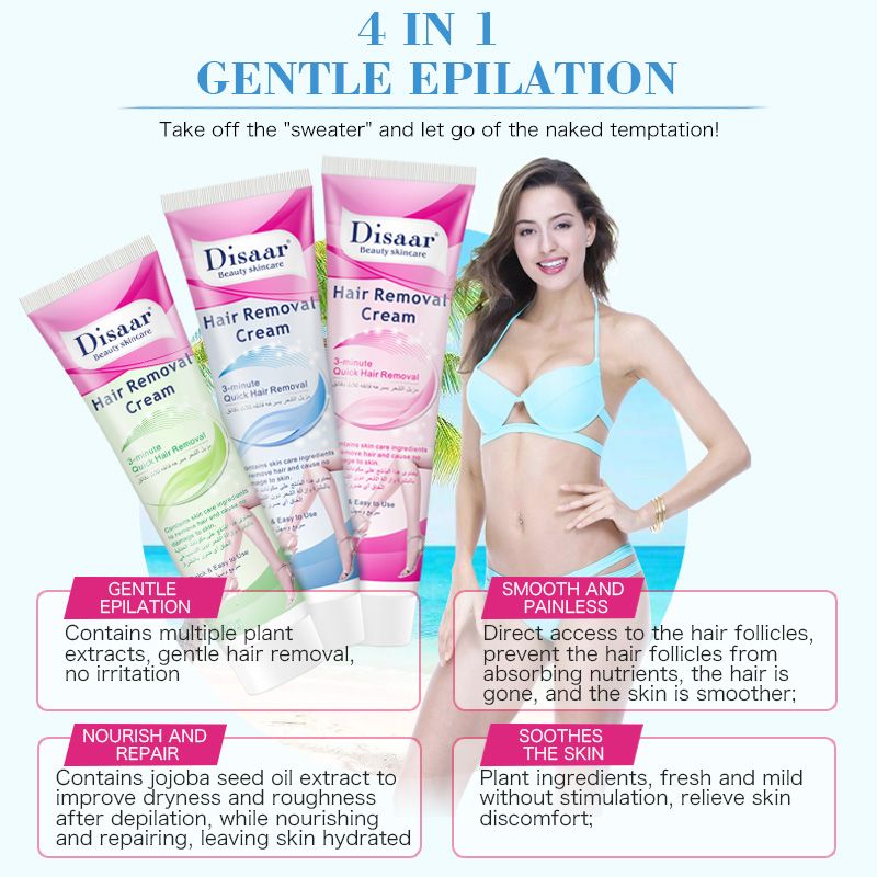 Hair Removal Cream Painless for Women Suitable for Unwanted Hair in Underarms Private Parts Bikini Area Flawless Depilatory Cream Gentle Formula for All Skin Types Shaving Creams