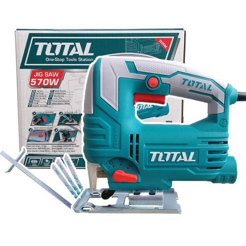 TOTAL 570W JIGSAW Wood Cutting Machine, 2pc Cutting Blades