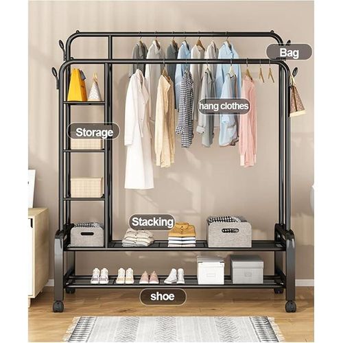 Floorstanding Household Clothes Rails On Wheels
