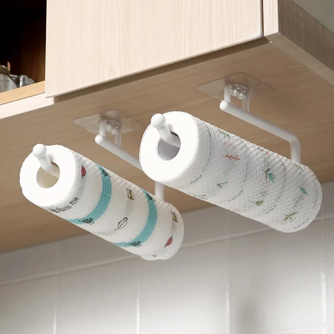 Kitchen Tissue Holder Hanging Toilet Roll Paper Holder Towel Rack